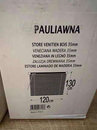 Persianas Venecianas Madera Pauliawna 120x130cm
