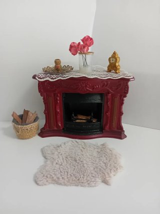 Chimenea miniatura 1:12 y accesorios
