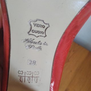 Scarpe Matrix rosse in vera pelle