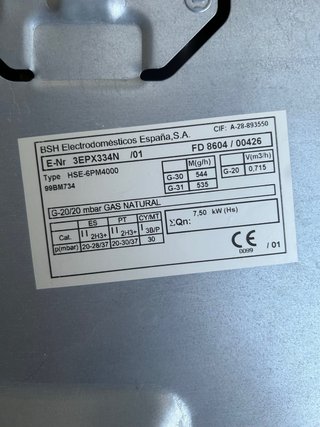 Encimera Gas Balay 3EPX334N 4 fuegos Inox