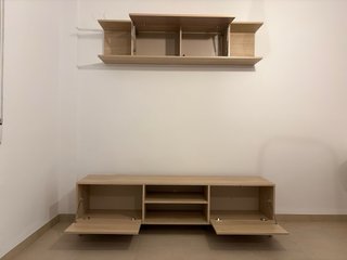 Mueble de salón color cambrian y puccini