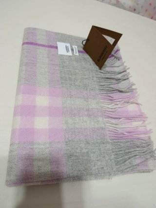 Bufanda Burberry Cuadros Rosa Gris