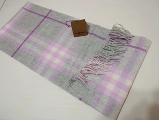Bufanda Burberry Cuadros Rosa Gris