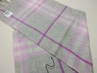 Bufanda Burberry Cuadros Rosa Gris