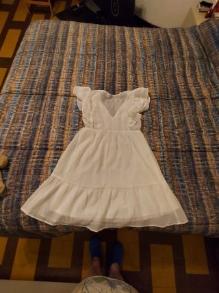 Abito corto H&M bianco tg. XS/34