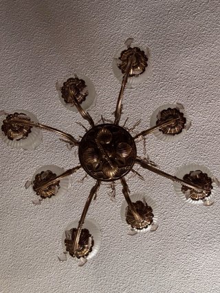 Lámpara de techo bronce vintage cristal