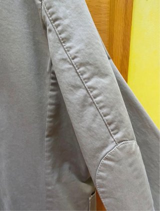 Blazer Zara Algodon Hombre Gris Sin Forro
