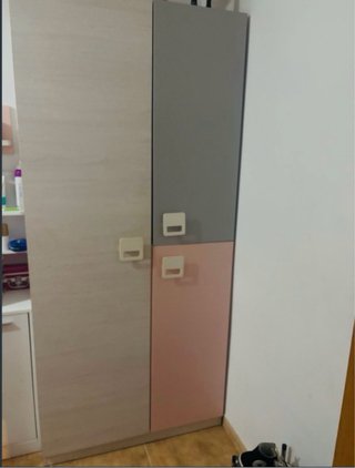 Cama nido con colchón y armario