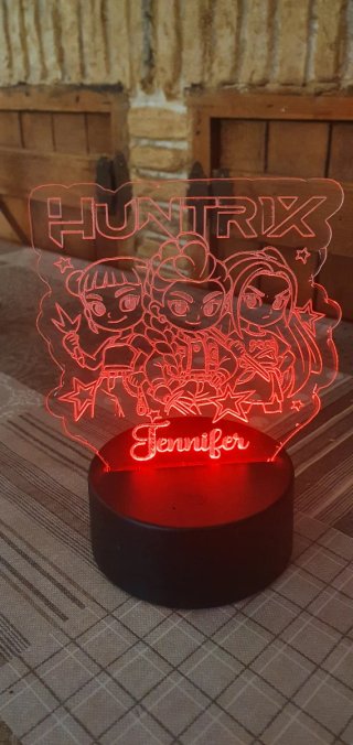 Lámpara LED personalizada Huntrix kpop