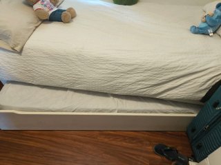 Cama nido con escritorio y 2 colchones