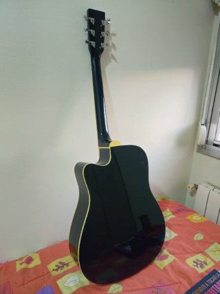 Guitarra Acústica Rochester Negra + Accesorios