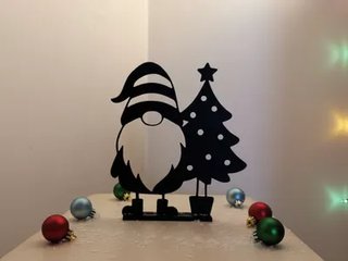 Decoración Navideña Aro Ciervo y Árbol