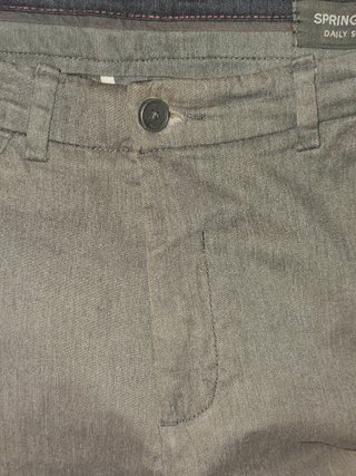 Pantalón Chino Gris Corte Slim/Recto