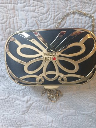 Borsa Moschino Nero e Oro