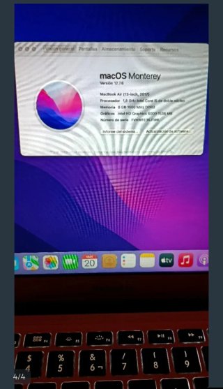 Ordenador Portátil MacBook Air 13 i5 8GB SSD