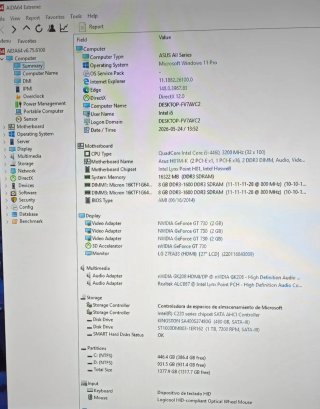 PC Intel Core i5/16 Gb Ram/1500 Gb Disco