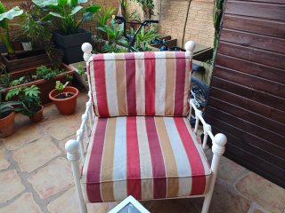 Conjunto Terraza Forja Mesa Cristal