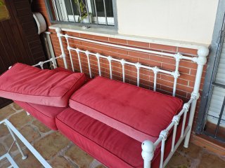 Conjunto Terraza Forja Mesa Cristal