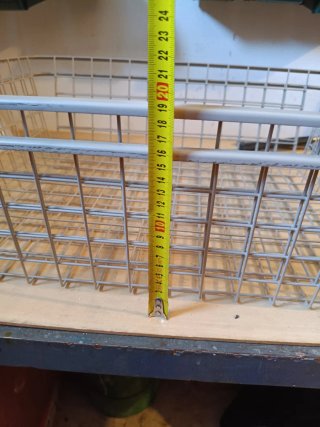 Cesta de metal gris armario PAX Ikea