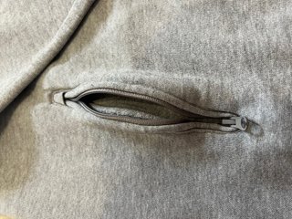 Sudadera Boomerang gris con cremallera