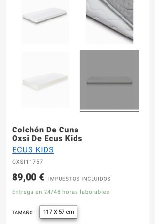 Colchón bebé+kit colecho