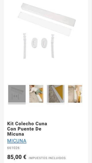 Colchón bebé+kit colecho