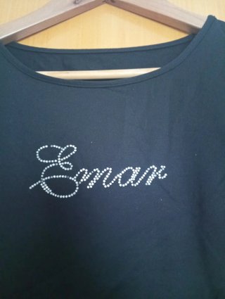 Camiseta manga corta Emar con pedrería