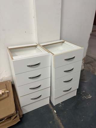 Cajoneras de armario blancas