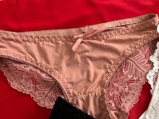 Slip donna pizzo taglia S (pesca nero, bianco)