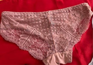 Slip donna pizzo taglia S (pesca nero, bianco)