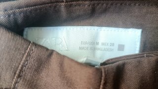 Pantalón Zara Marrón Chocolate Nuevo
