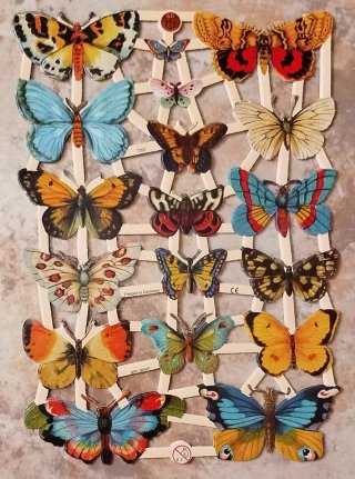 Lamina Cromos troquelados EF 7297. Mariposas
