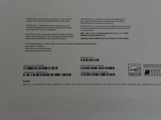 Caja vacía para Macbook Pro 16 Space Black - A3403