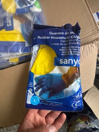 Guantes de goma Sanyo talla L