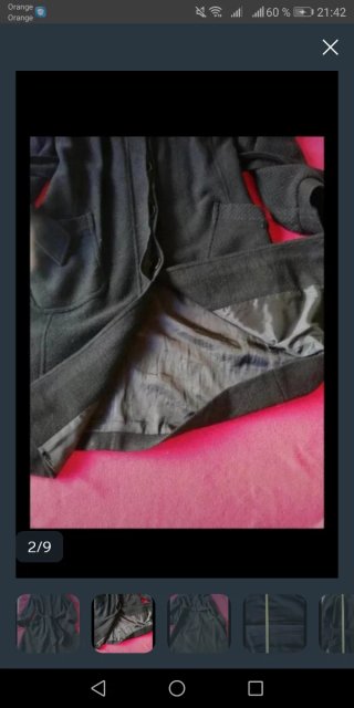 Abrigo Naf Naf negro mujer