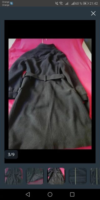 Abrigo Naf Naf negro mujer