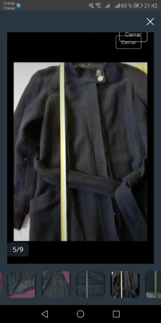 Abrigo Naf Naf negro mujer