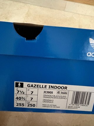 Adidas Gazelle Indoor Naranja/Negro