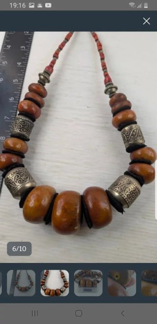 Collares bereber antiguo  ámbar original
