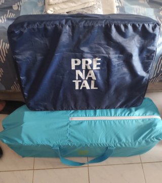 Cuna de viaje Prenatal azul