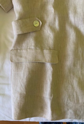 Camicia vintage donna in lino beige