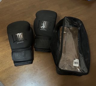 Guantes Boxeo Leone 12 oz Negro