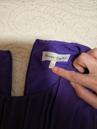 Vestido largo degradado morado y rosa