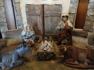 Nacimiento con Reyes Magos 17 cm