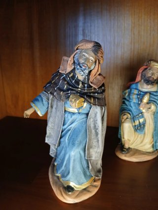 Nacimiento con Reyes Magos 17 cm