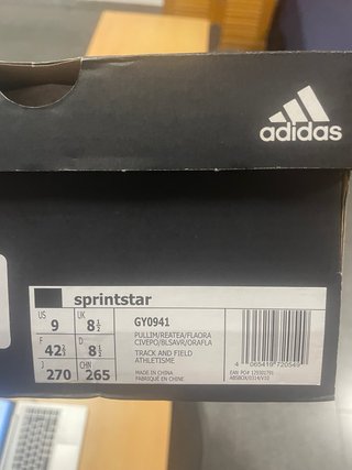 Adidas Sprintstar Clavos Talla 42 2/3 Nuevas