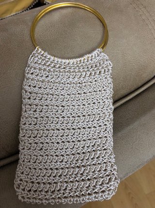 Bolso fiesta pulsera crochet hecho a mano