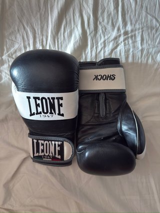 Guantes boxeo, guantilla, espinilleras Leone/Venum