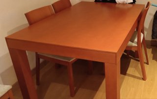 Mesa comedor y centro madera como nueva