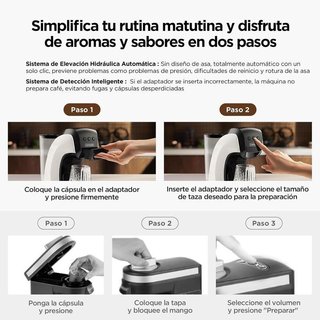 Cafetera multicápsulas 5en1 CAPXSNOB negra NUEVO
